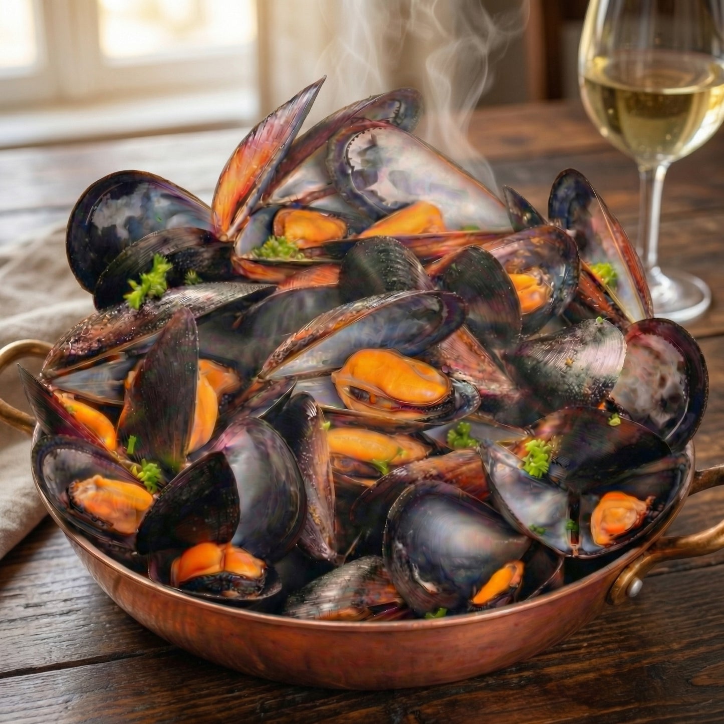 Frozen Blue Mussels in Half Shell – Rope Cultured