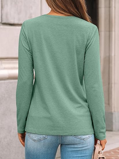 Long Sleeve Top with Sculpted Seam Lines | Lightweight Stretch Fabric | Flattering Structural Design